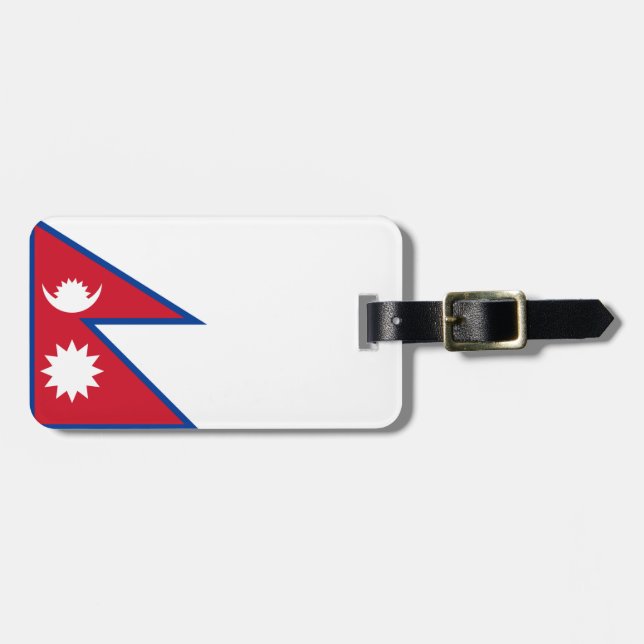 Flag of Nepal Easy ID Personal Luggage Tag (Front Horizontal)