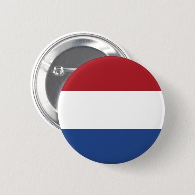 Flag of Netherlands Button (Front & Back)
