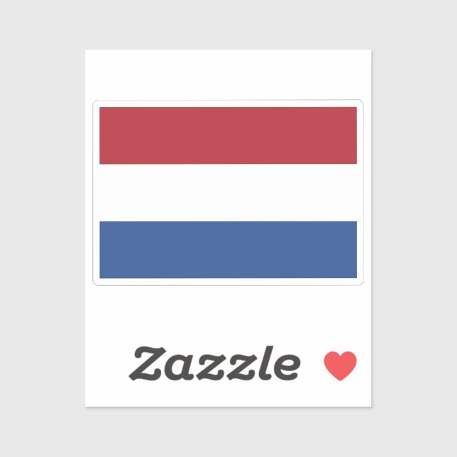 Flag of Netherlands custom-cut  Sticker (Sheet)