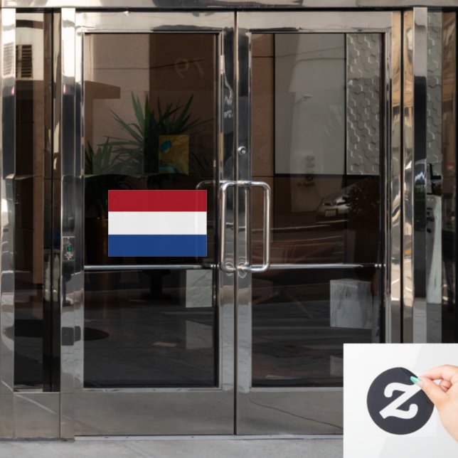 Flag of Netherlands custom-cut  Window Cling (Office Door)
