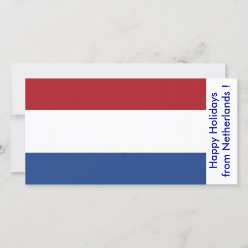 Flag of NetherlandsHappy Holidays from Netherland Holiday Card