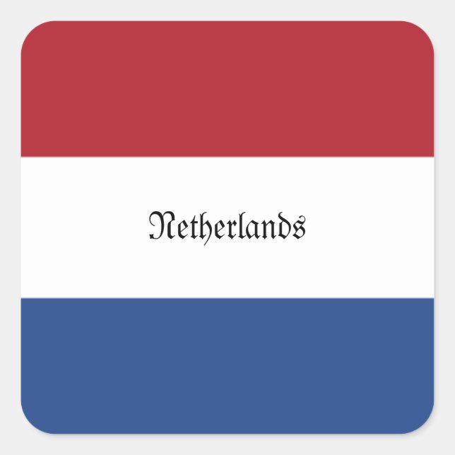 Flag of Netherlands Square Sticker (Front)