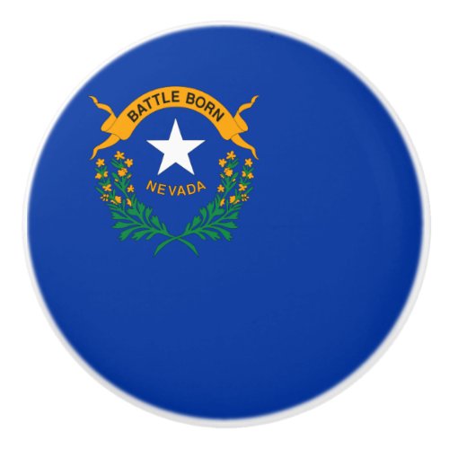 Flag of Nevada Ceramic Knob