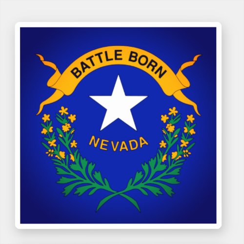 Flag of Nevada detail Sticker