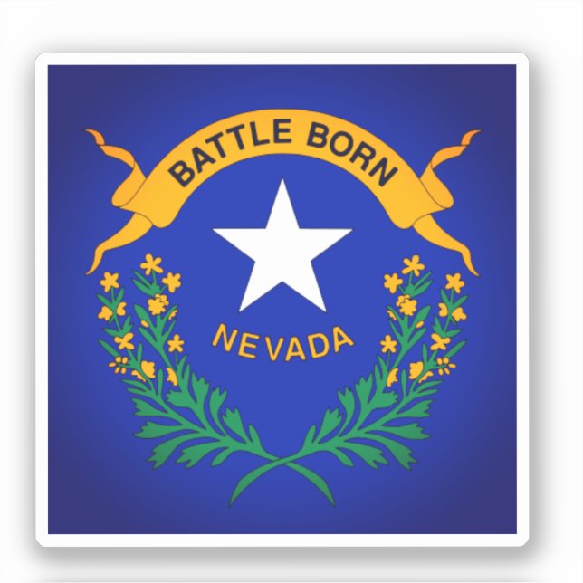 Flag of Nevada (detail) Sticker (Front)