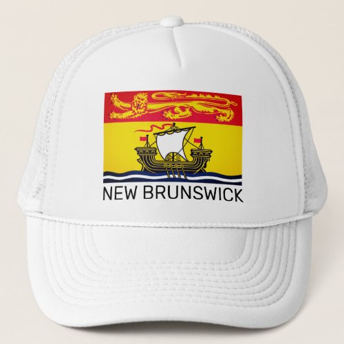 Flag of New Brunswick Canada Trucker Hat