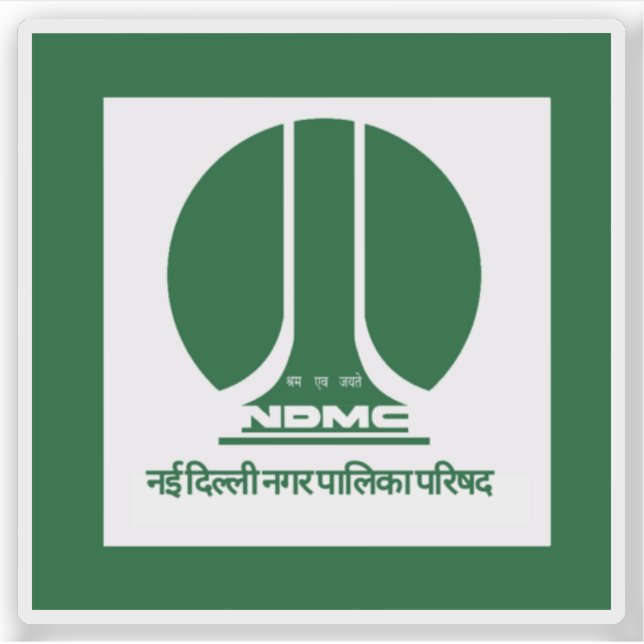 Flag of New Delhi, India Sticker (Front)