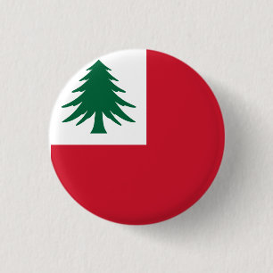 Flag of New England (pine only) - unofficial Button