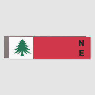 Flag of New England (pine only) - unofficial Car Magnet