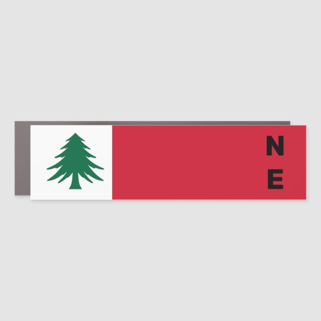 Flag of New England (pine only) - unofficial Car Magnet (Front)