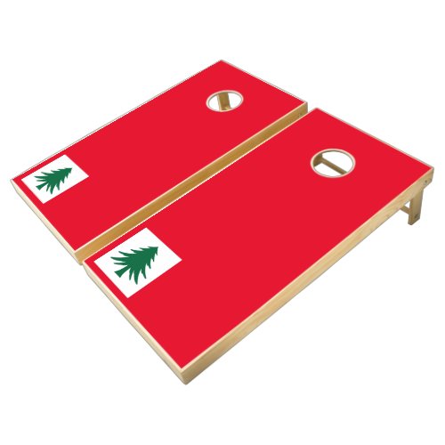 Flag of New England pine only _ unofficial Cornhole Set