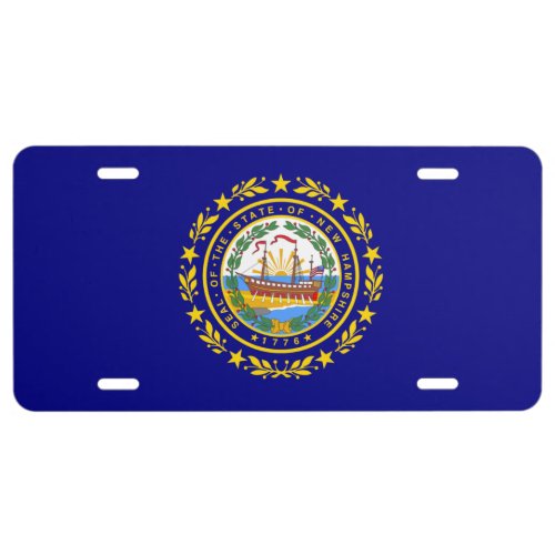 Flag of New Hampshire License Plate
