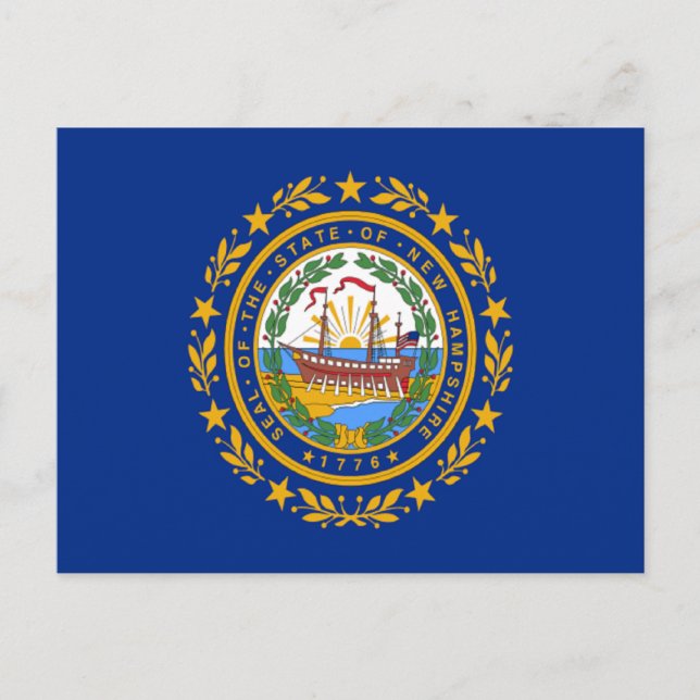 Flag of New Hampshire Postcard (Front)