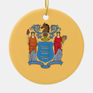 Flag of New Jersey Ceramic Ornament
