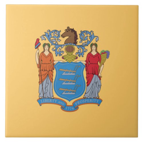 Flag of New Jersey Ceramic Tile
