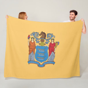 Flag of New Jersey Fleece Blanket