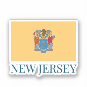 Flag of New Jersey Sticker