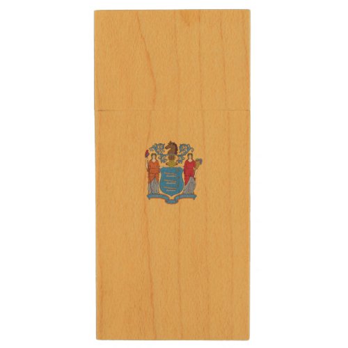 Flag of New Jersey Wood Flash Drive