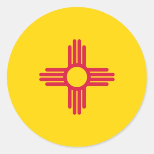Flag of New Mexico Classic Round Sticker