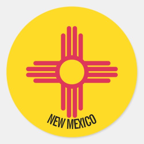 Flag of New Mexico Classic Round Sticker