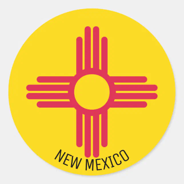 Flag of New Mexico Classic Round Sticker | Zazzle