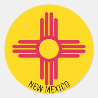 Flag of New Mexico Classic Round Sticker