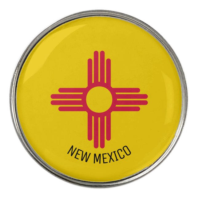 Flag of New Mexico Golf Ball Marker (Front)