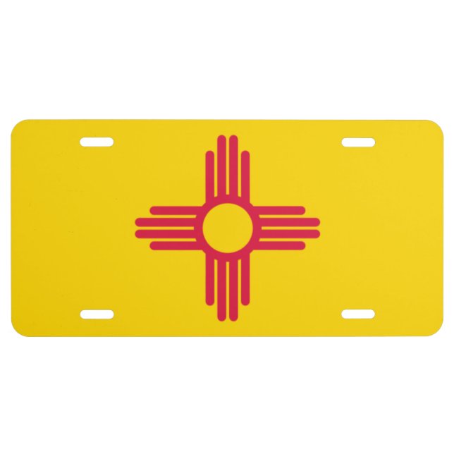 Flag of New Mexico License Plate (Front)