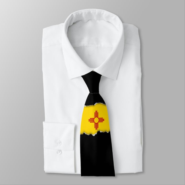 Flag of New Mexico Neck Tie (Tied)