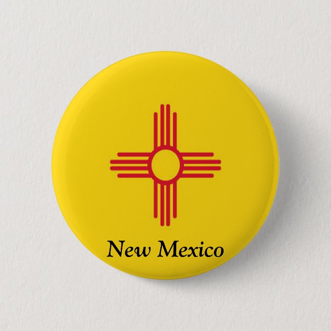 Flag of New Mexico Pinback Button (Front)