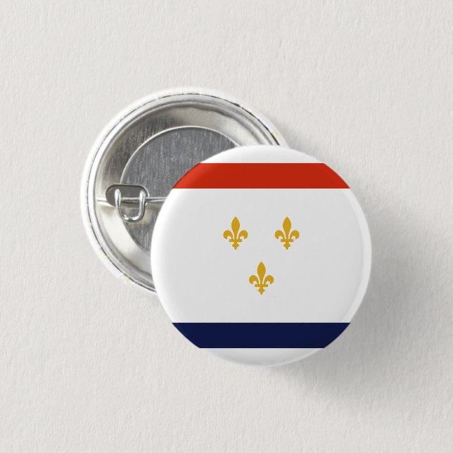 Flag of New Orleans Button (Front & Back)
