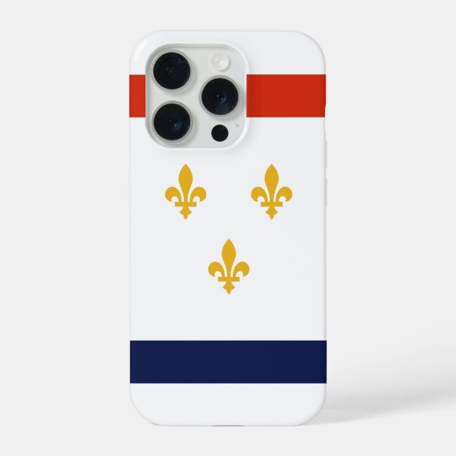 Flag of New Orleans Iphone Case (Back)