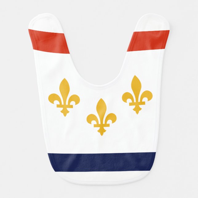Flag of New Orleans, Louisiana Baby Bib (Front)
