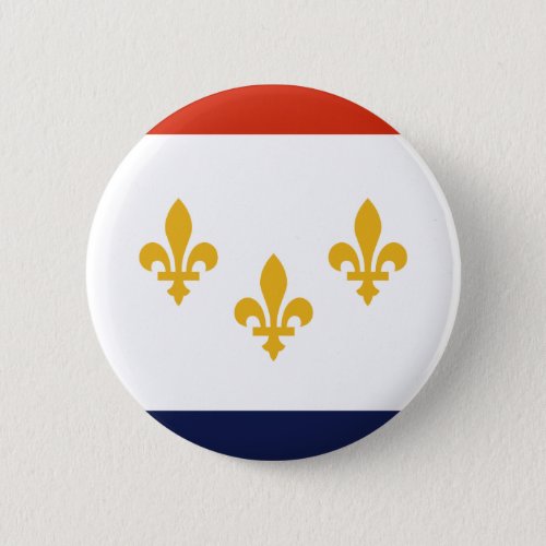 Flag of New Orleans Louisiana Button