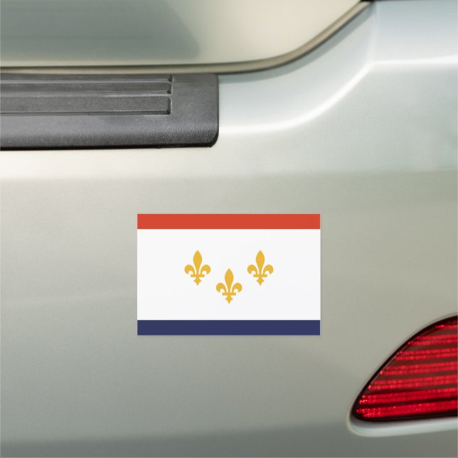 Flag of New Orleans, Louisiana Car Magnet (In Situ)