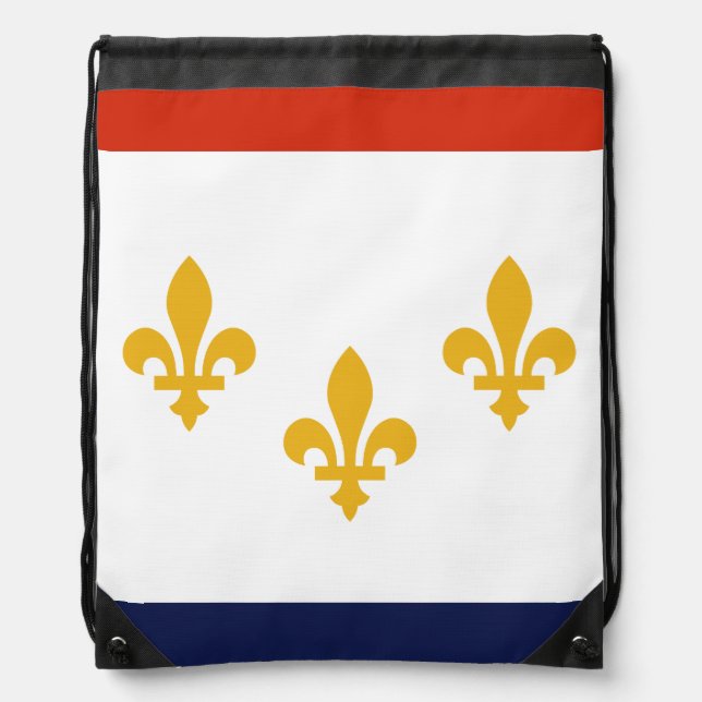 Flag of New Orleans, Louisiana  Drawstring Bag (Front)