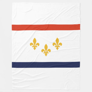 Flag of New Orleans, Louisiana Fleece Blanket