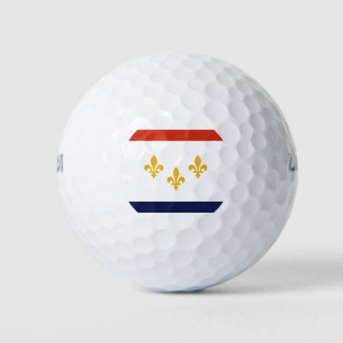 Flag of New Orleans Louisiana Golf Balls