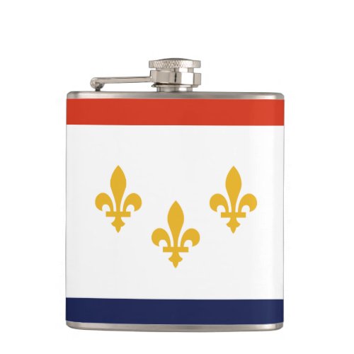 Flag of New Orleans Louisiana Hip Flask