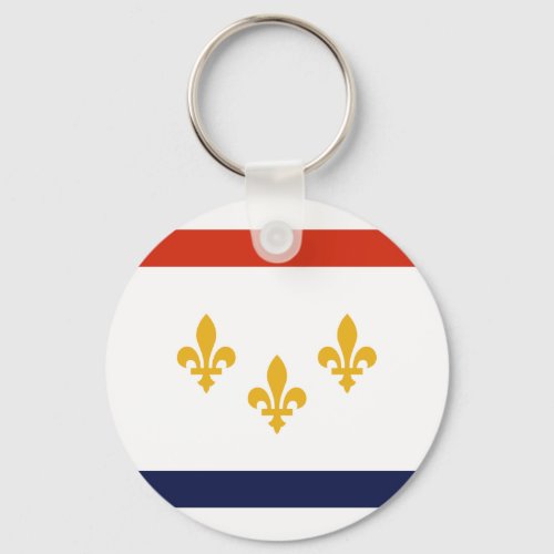 Flag of New Orleans Louisiana Keychain