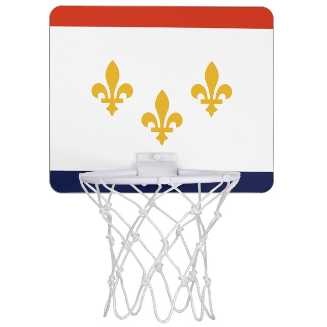 Flag of New Orleans, Louisiana Mini Basketball Hoo Mini Basketball Hoop (Front)