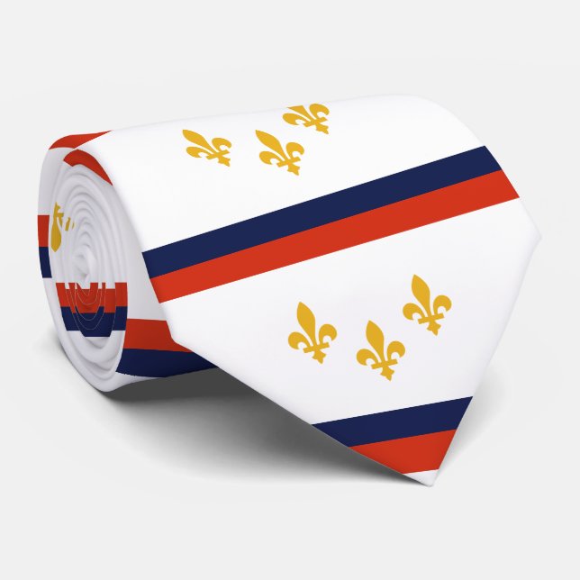 Flag of New Orleans, Louisiana Neck Tie (Rolled)