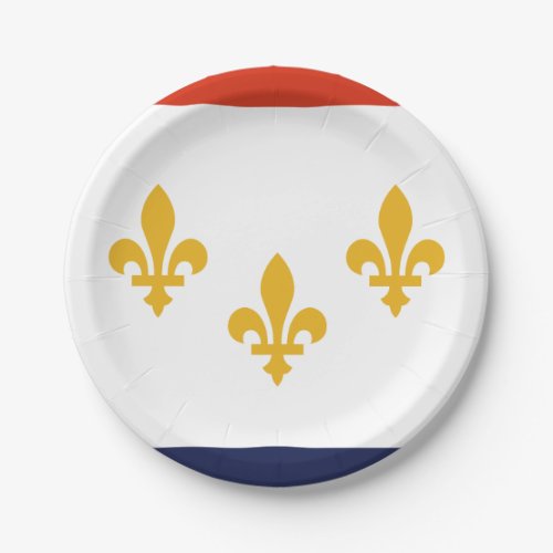 Flag of New Orleans Louisiana Paper Plate