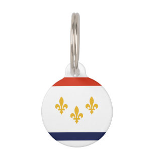 Flag of New Orleans, Louisiana Pet ID Tag