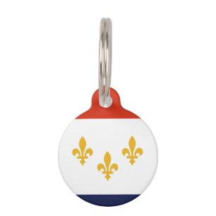 Flag of New Orleans, Louisiana Pet ID Tag
