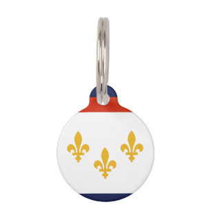 Flag of New Orleans, Louisiana Pet ID Tag