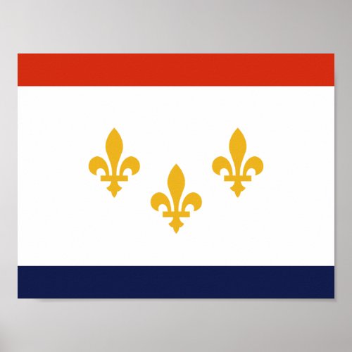 Flag of New Orleans Louisiana Poster