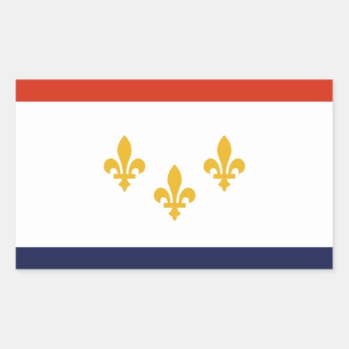 Flag of New Orleans Louisiana Rectangular Sticker