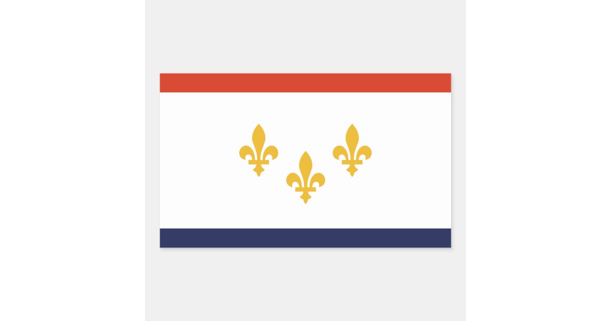 Flag of New Orleans, Louisiana Rectangular Sticker | Zazzle