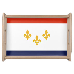 Flag of New Orleans, Louisiana Serving Tray